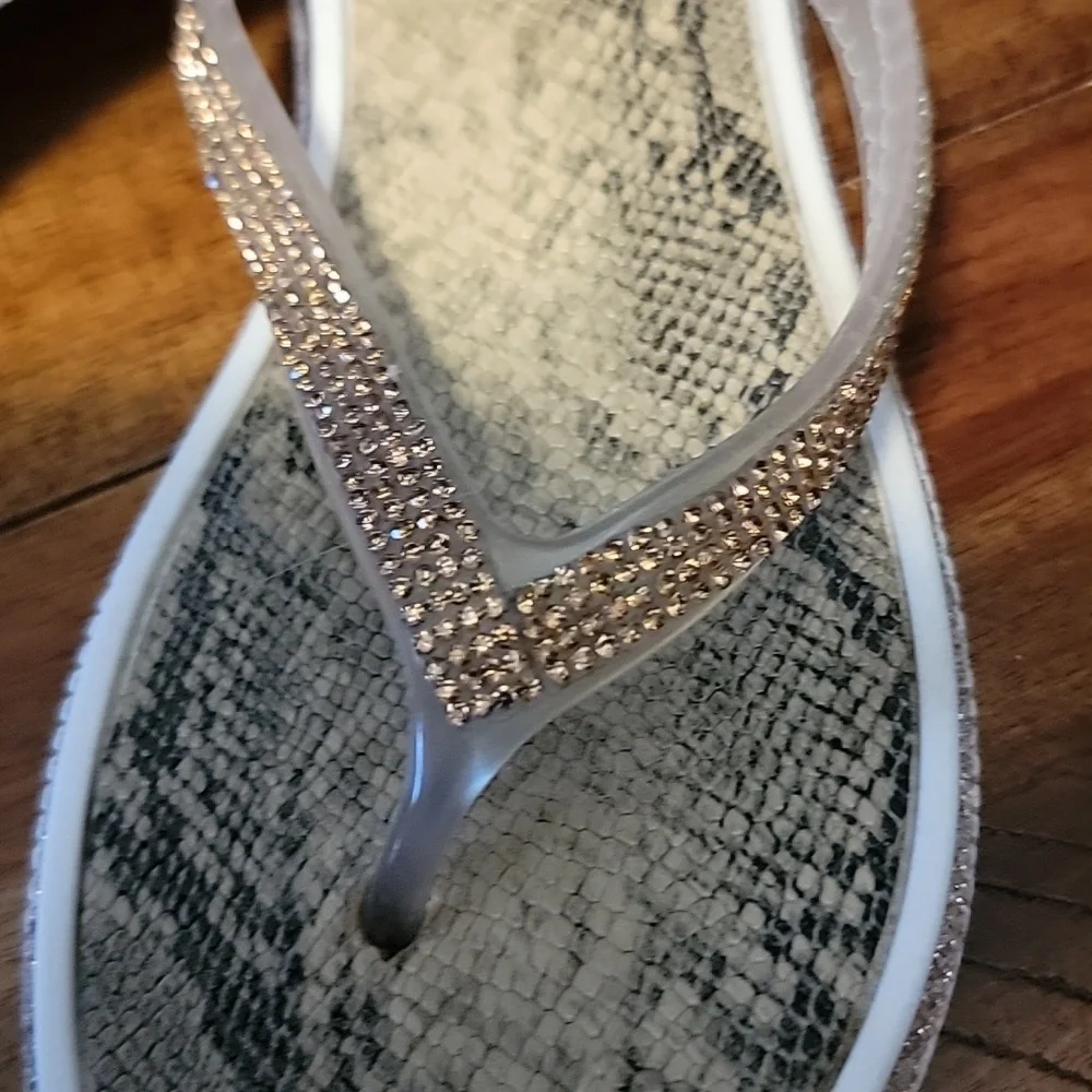 Verano Rio Gold Rhinestone Sandals - Picture 2 of 5